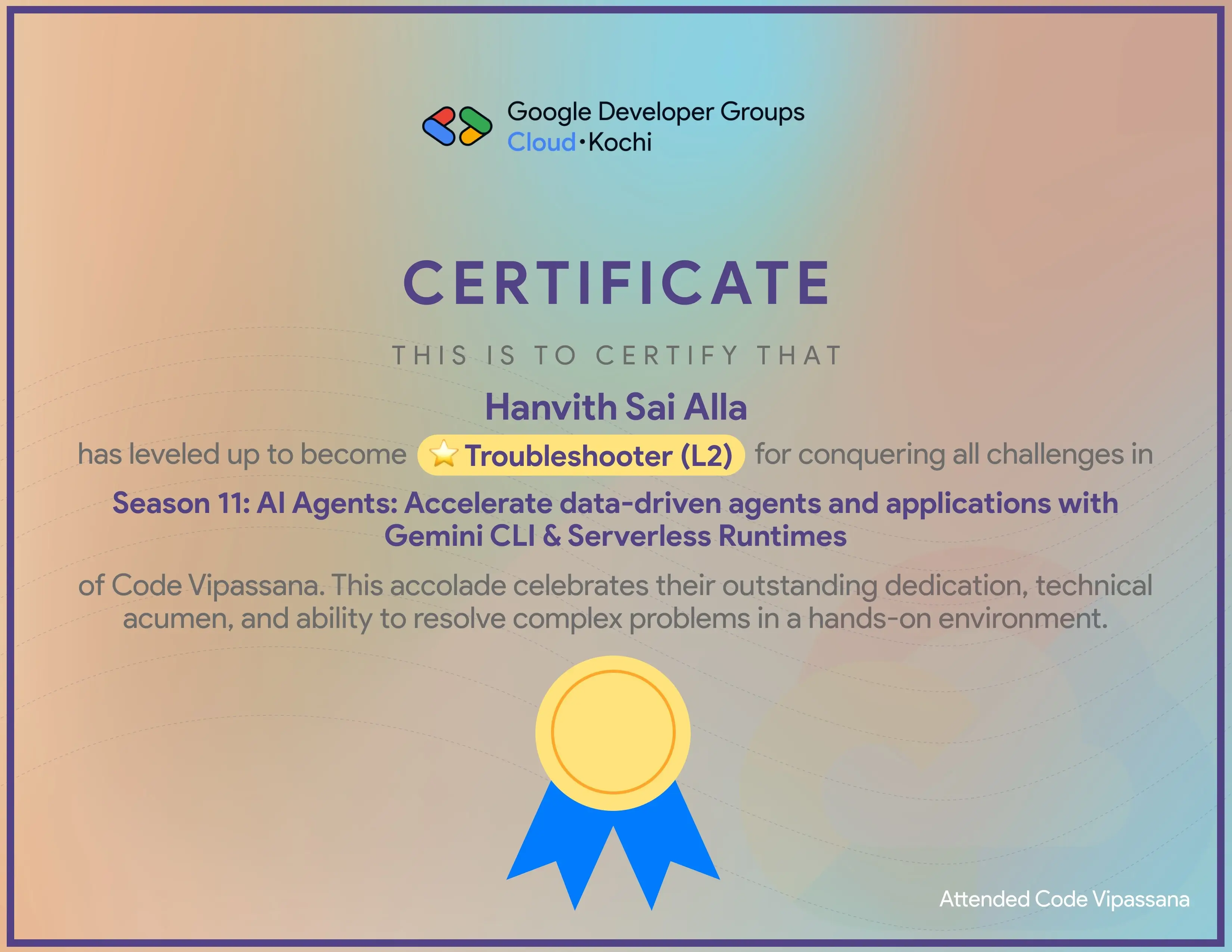 Code Vipassana: Season 11 - Accelerate data-driven agents and applications with Gemini CLI & Serverless Runtimes