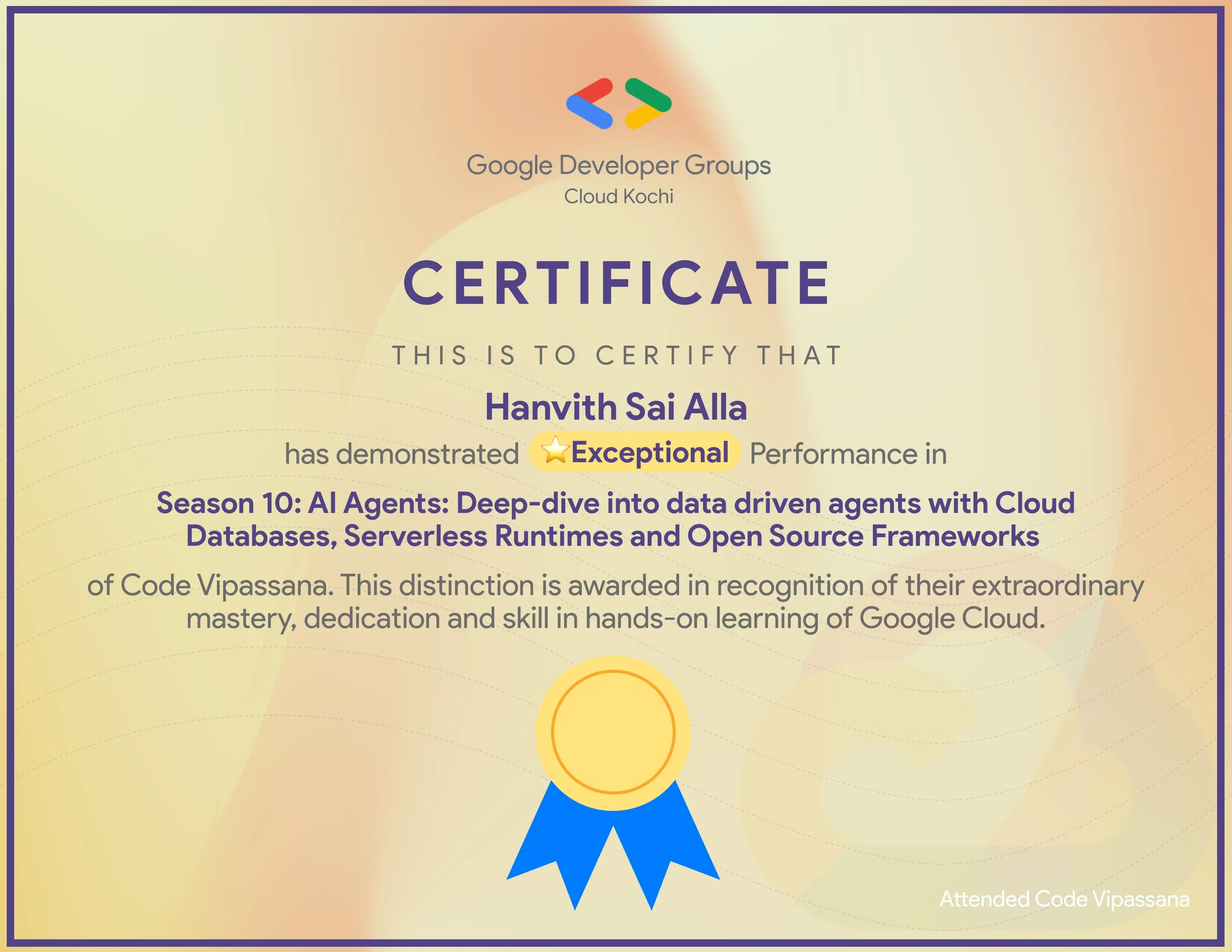 Code Vipassana: Season 10 - AI Agents: Deep-dive into data driven agents with Cloud Databases, Serverless Runtimes and Open Source Frameworks