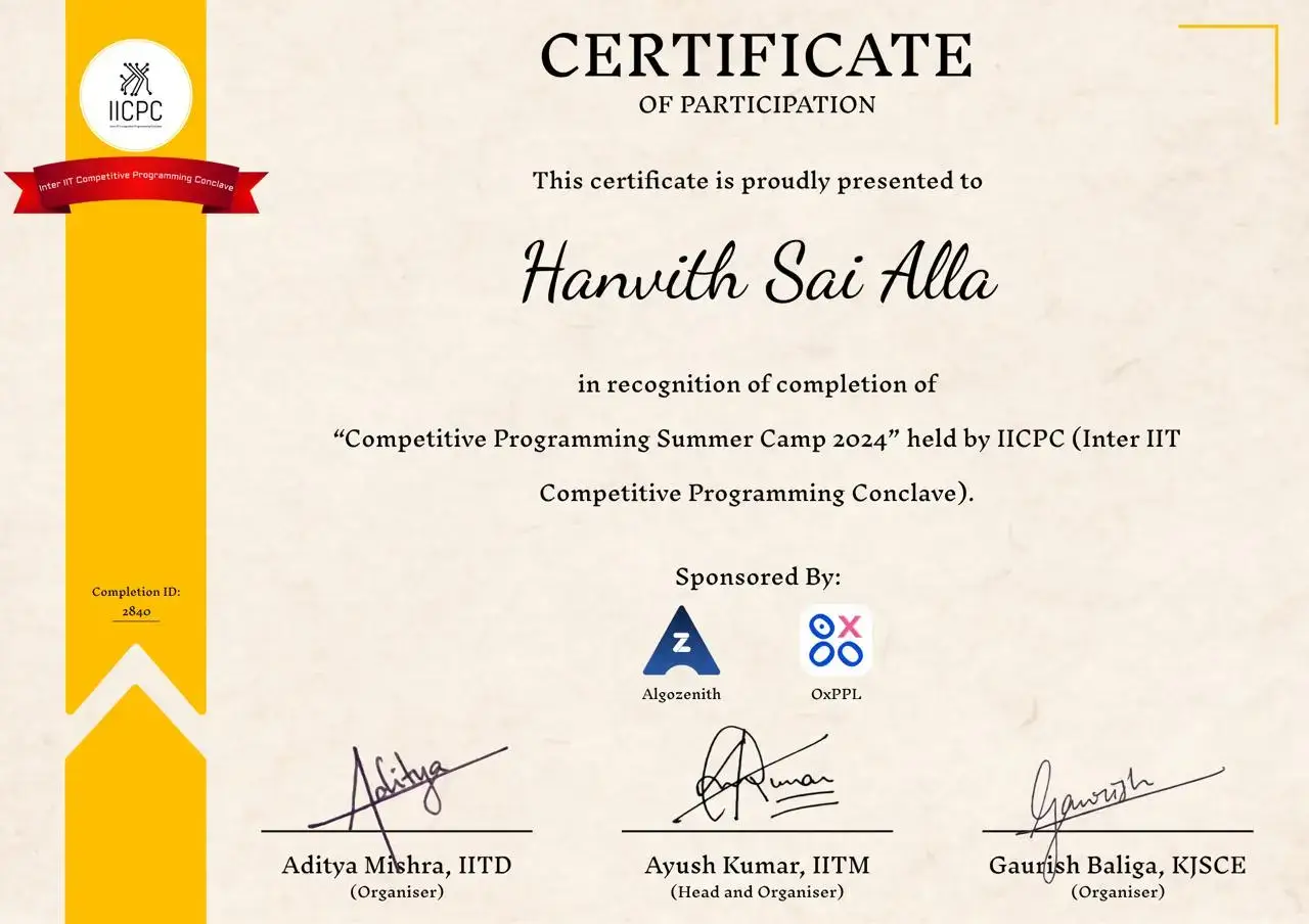 Competitive Programming Summer Camp 2024